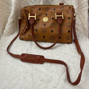 MCM Cognac Boston Speedy Bag
